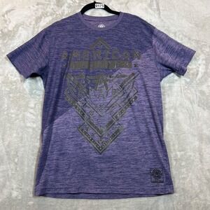 American Fighter Tee Shirt Mens Large Purple Graphic‎